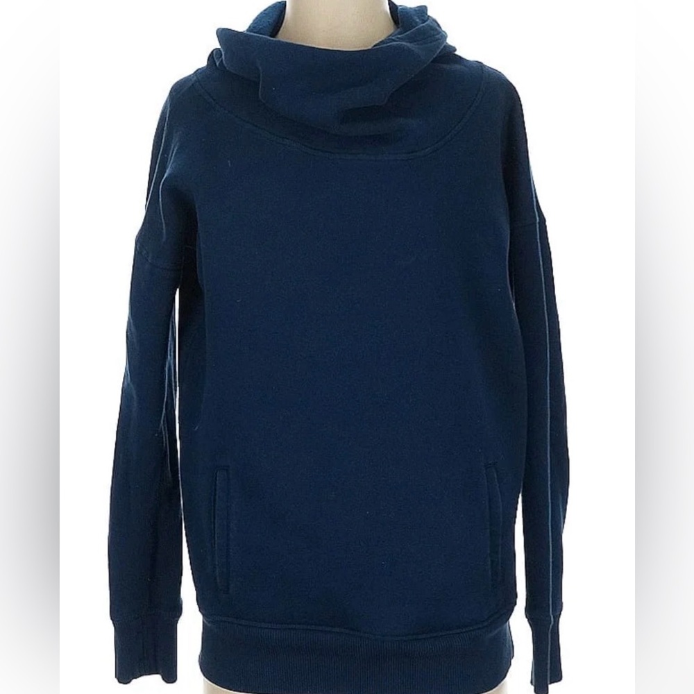 Zella Navy Cowl Neck Sweater - Nordstrom